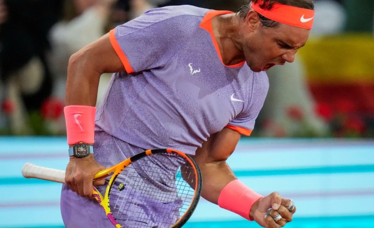masters-1000-de-madrid:-rafa-nadal-volvio-a-ganar,-emociono-al-publico-en-la-caja-magica-y-ahora-jugara-con-pedro-cachin