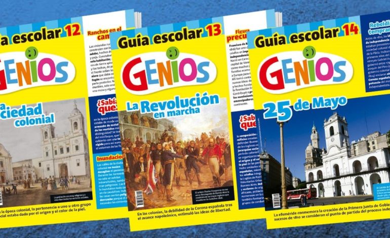 Con ediciones especiales, stickers y figuritas, la revista Genios les explica a los chicos el 25 de Mayo