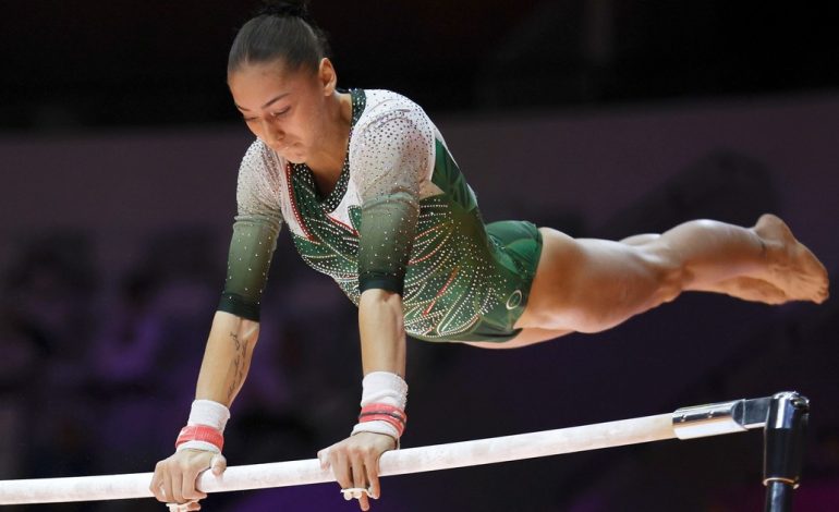 kaylia-nemour-vuelve-a-hacer-historia-para-argelia-y-para-africa:-logro-el-oro-en-barras-asimetricas-en-el-mundial-de-gimnasia-artistica